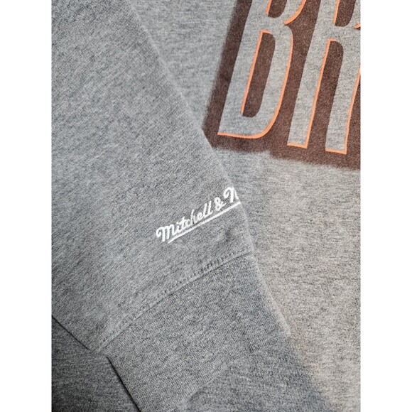 NFL Mitchell & Ness Cleveland Browns Graphic Crewneck Sweatshirt Gray L Fits M - Picture 3 of 7
